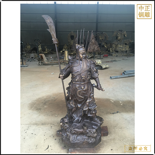 捋胡子持刀關公像